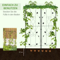 Rankgitter Rankhilfe 2er Set rostfrei für Garten Stahl Schwarz