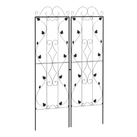 Rankgitter Rankhilfe 2er Set rostfrei für Garten Stahl Schwarz