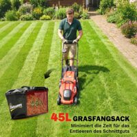 Rasenmäher Elektro mit 45L Fangkorb 800W 40cm Schnittbreite
