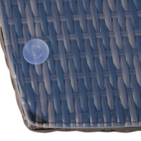 Braunes, klappbares Rattan-Balkonmöbel-Set.