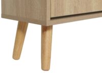 Rattan-Schuhkipper Schuhschrank 3 Kippfächer 2 Regalböden 127x120x24cm Eiche-Optik