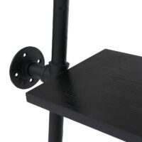 Raumteiler mit Regal Wohnregal Industrial Metall 203x100x20cm schwarz