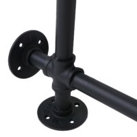 Raumteiler mit Regal Wohnregal Industrial Metall 203x100x20cm schwarz