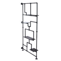Raumteiler mit Regal Wohnregal Industrial Metall 203x100x20cm schwarz