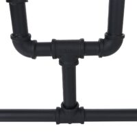 Raumteiler mit Regal Wohnregal Industrial Metall 203x80x20cm schwarz