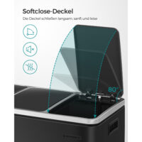 Recycling-Mülleimer Abfalleimer 3x18 L Schwarz.