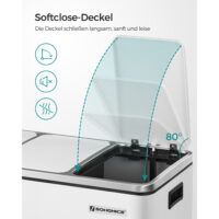 Recycling-Mülleimer Abfalleimer 3x18 L Weiss.