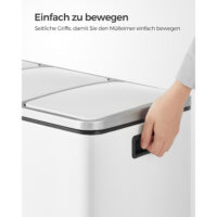 Recycling-Mülleimer Abfalleimer 3x18 L Weiss.