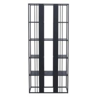 Regal Bücherschrank Hochschrank Industrial 180x80x31cm schwarz schwarz