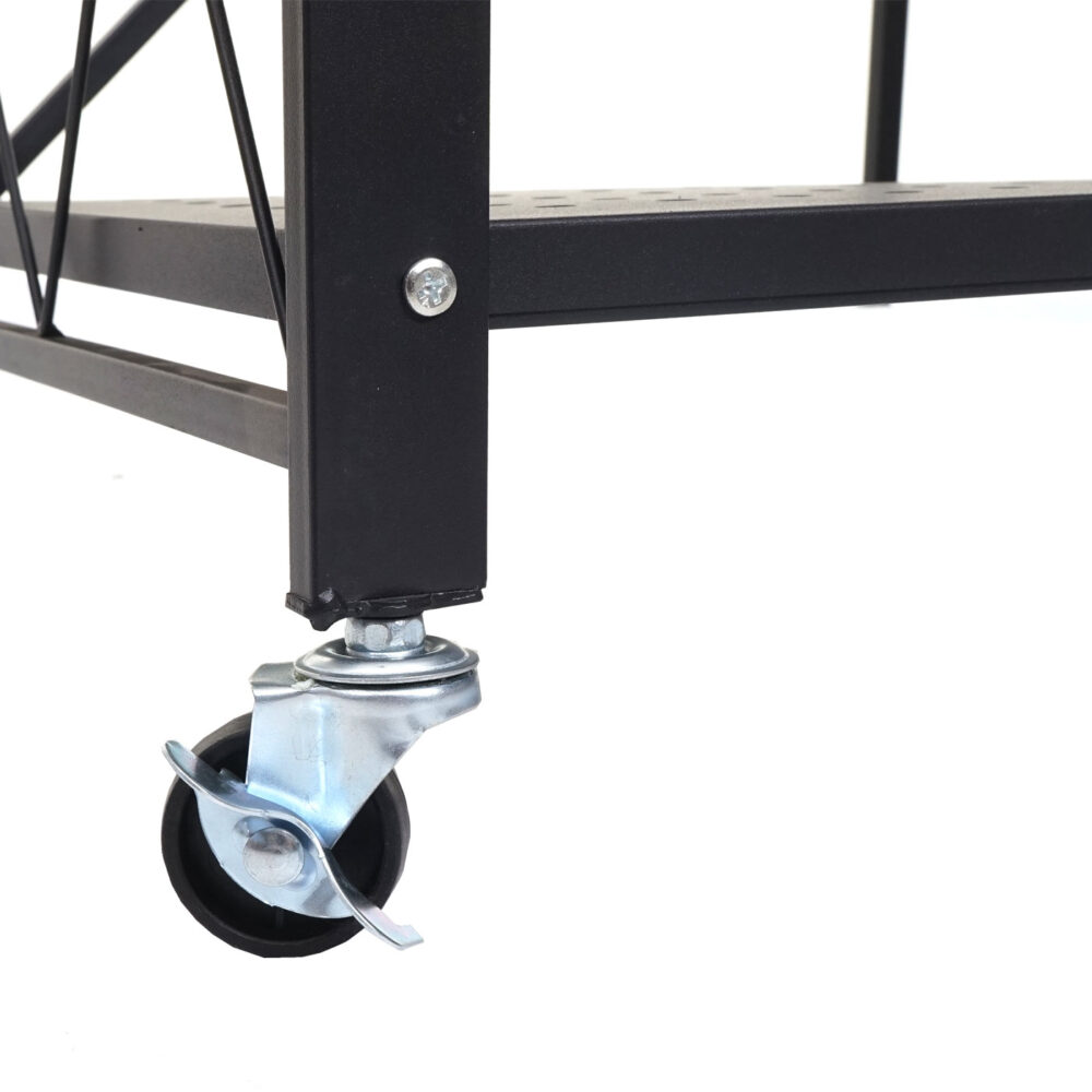 Regal JAM-J85 Standregal klappbar 4 Ebenen Stahl schwarz
