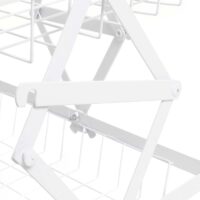 Regal Küchenregal Rollregal Küchenwagen Korb faltbar 95x39x28cm weiss
