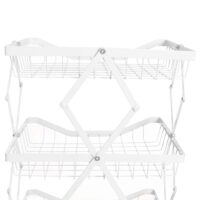 Regal Küchenregal Rollregal Küchenwagen Korb faltbar 95x39x28cm weiss