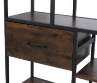 Regal Regalschrank Bücherregal Schubladen Industrial 150x81x33cm dunkelbraun
