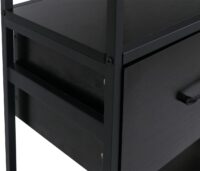 Regal Regalschrank Bücherregal Schubladen Industrial 150x81x33cm schwarz