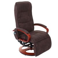 Relaxliege Relaxsessel Massagesessel mit Massage Wildlederimitat braun