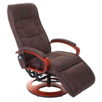 Relaxliege Relaxsessel Massagesessel mit Massage Wildlederimitat braun
