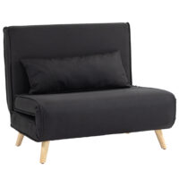 Relaxsessel mit Bettfunktion für 1 Person modern schwarz