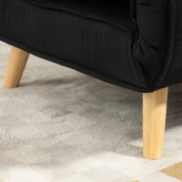 Relaxsessel mit Bettfunktion für 1 Person modern schwarz