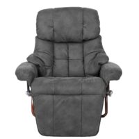 Relaxsessel Calgary 2 Fernsehsessel 150kg dunkelgrau Walnuss-Optik