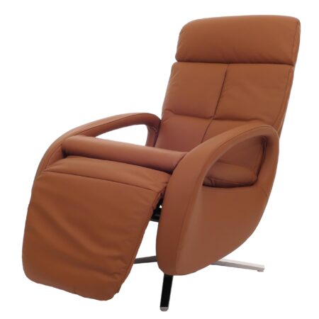 Relaxsessel Design Fernsehsessel TV-Sessel Liegesessel drehbar Voll-Leder braun