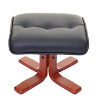 Relaxsessel Fernsehsessel Liegesessel TV-Sessel mit Hocker Kunstleder schwarz