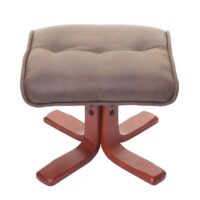 Relaxsessel Fernsehsessel Liegesessel TV-Sessel mit Hocker Wildlederimitat braun