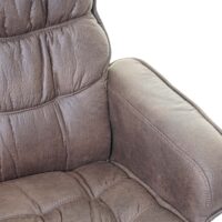 Relaxsessel Fernsehsessel Liegesessel TV-Sessel mit Hocker Wildlederimitat braun