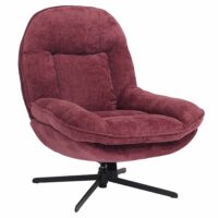 Relaxsessel Fernsehsessel Nosagfederung Polstersessel drehbar Chenille beere