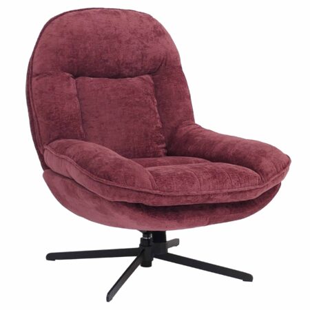 Relaxsessel Fernsehsessel Nosagfederung Polstersessel drehbar Chenille beere