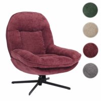 Relaxsessel Fernsehsessel Nosagfederung Polstersessel drehbar Chenille beere