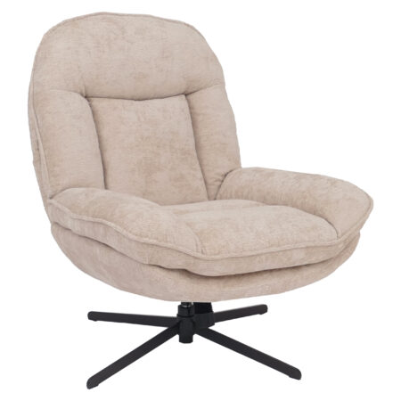 Relaxsessel Fernsehsessel Nosagfederung Polstersessel drehbar Chenille creme