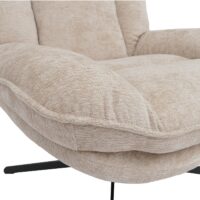 Relaxsessel Fernsehsessel Nosagfederung Polstersessel drehbar Chenille creme