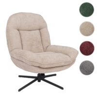 Relaxsessel Fernsehsessel Nosagfederung Polstersessel drehbar Chenille creme