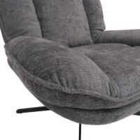 Relaxsessel Fernsehsessel Nosagfederung Polstersessel drehbar Chenille grau