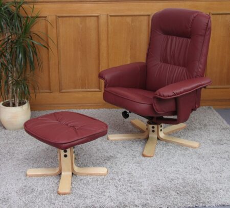 Relaxsessel Fernsehsessel ohne Hocker Kunstleder bordeaux