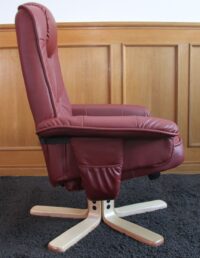 Relaxsessel Fernsehsessel ohne Hocker Kunstleder bordeaux