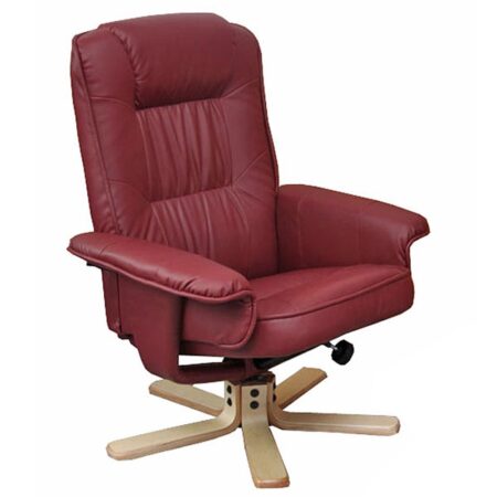 Relaxsessel Fernsehsessel ohne Hocker Kunstleder bordeaux