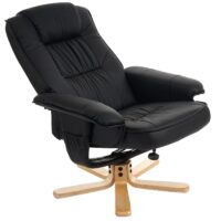 Relaxsessel Fernsehsessel ohne Hocker Kunstleder schwarz