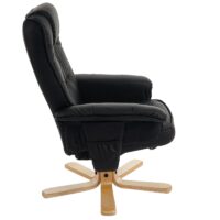 Relaxsessel Fernsehsessel ohne Hocker Kunstleder schwarz
