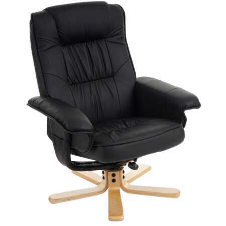 Relaxsessel Fernsehsessel ohne Hocker Kunstleder schwarz