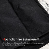 Relaxsessel mit verstellbarem Fussteil gepolstert aus Holz schwarz