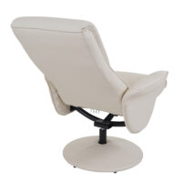 Relaxsessel Helsinki Fernsehsessel mit Hocker Kunstleder creme