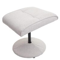 Relaxsessel Helsinki Fernsehsessel mit Hocker Stoff creme-beige