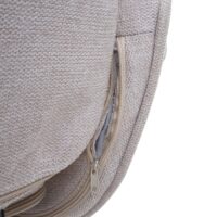 Relaxsessel Helsinki Fernsehsessel mit Hocker Stoff creme-beige