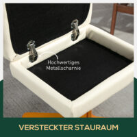 Relaxsessel mit Hocker drehbar neigbar Kunstleder cremeweiss