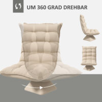 Relaxsessel drehbar in Leinenoptik für Wohnzimmer beige