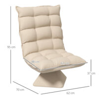 Relaxsessel drehbar in Leinenoptik für Wohnzimmer beige