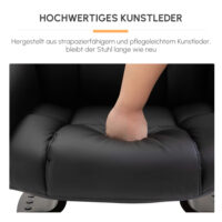 Relaxsessel mit Massagefunktion Fusshocker Liegefunktion Kunstleder
