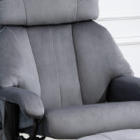 Relaxsessel mit Massagefunktion und Hocker für Wohnzimmer grau