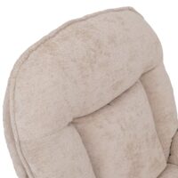 Relaxsessel mit Hocker Fernsehsessel Nosagfederung drehbar Chenille creme